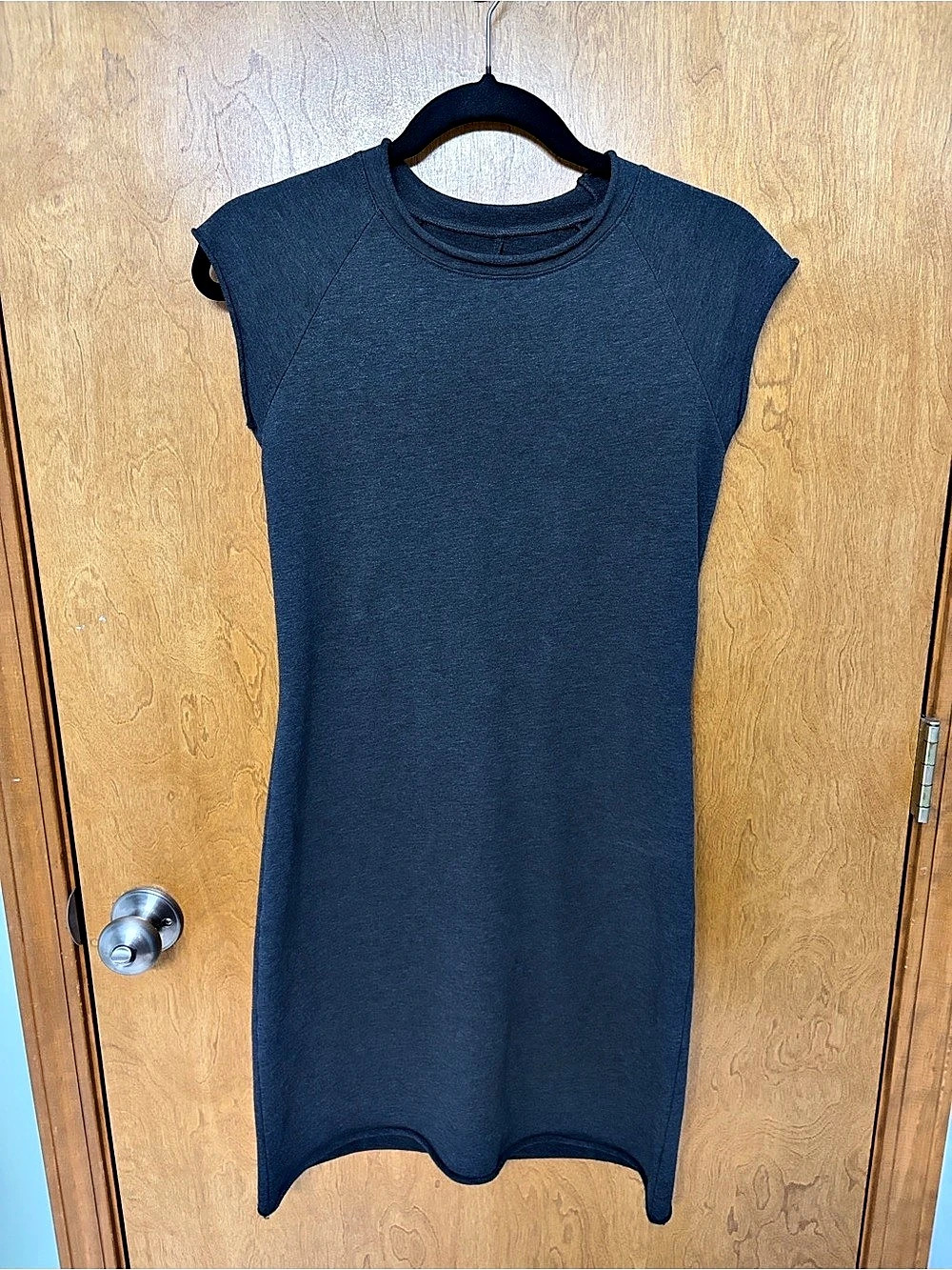 Fair Indigo Organic Minimalist French Terry Dress Mini Dress Blue XS